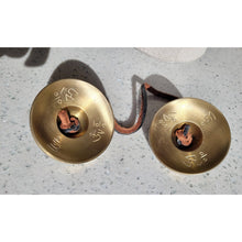 Load image into Gallery viewer, FAST SHIPPING Tingsha (Manjira) Meditation Bells with Om Mani Padme Hum carved - Mindfulness Yoga Reiki Chakra Healing Singing Bell Chime - sevenzings
