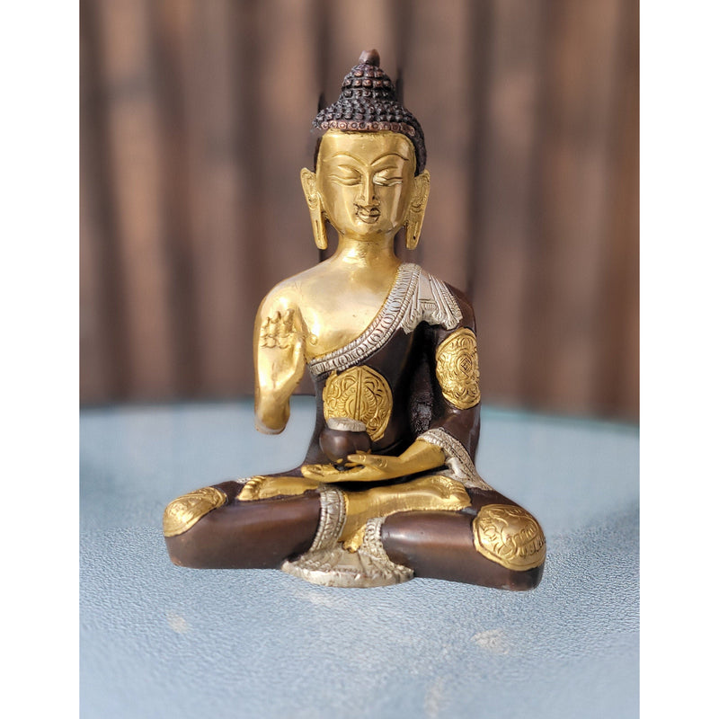 BLACK FRIDAY SALE| 7" Buddha Figurine Statue Meditation Home Decor- Buddha Idol Sculpture Calm Peaceful Yoga Mindfulness Work Decor - sevenzings
