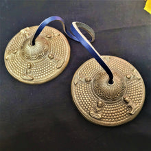Load image into Gallery viewer, FAST SHIPPING Handmade Buddhist Tingshas Meditation Bells - Mindfulness Reiki Sound Therapy Singing Bell Tingsha Cymbals - sevenzings

