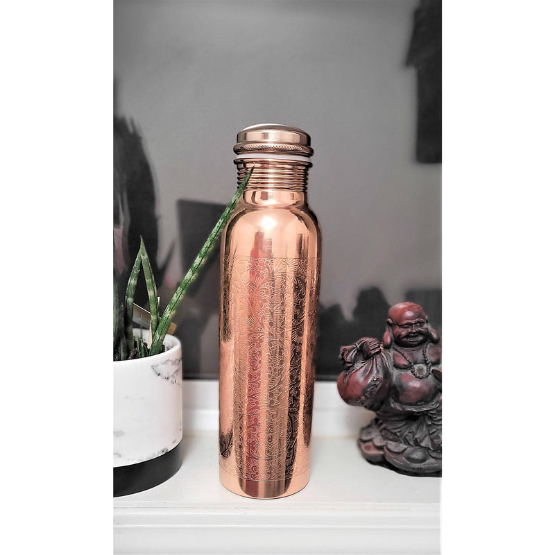 FAST SHIPPING Copper Bottle Gift Set Water Bottle Wellness Self Care Healthy Living Gift- Self Love Fitness Yoga Bottle - Perfect Gift - sevenzings