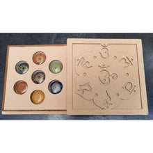 Load image into Gallery viewer, Healing Chakra Stones Set Box 7 Chakra Stone Gift Box - Meditation Mindfulness Healing Crystals Stones Set 7 Chakra Engraved stones - sevenzings
