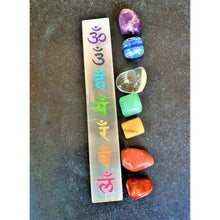 Load image into Gallery viewer, Healing Stones Kit Magic Crystals Chakra Tumble Stones + Selenite Plate Set - sevenzings
