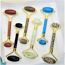 Load image into Gallery viewer, Facial Roller Natural Stone Crystal Massage Roller Gifts -Beauty Tool - sevenzings