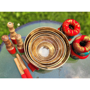 4" - 9" Authentic Hand Hammered Tibetan Singing Bowl - sevenzings