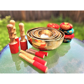 Authentic Tibetan Hand Beaten Singing Bowl Set - sevenzings