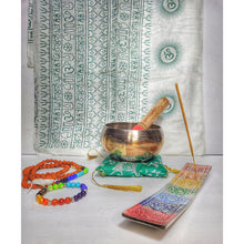Load image into Gallery viewer, Gift Box| Meditation Gift Set| Tibetan Singing Bowl Chakra Mala Bracelet Scarf | Yoga Mindfulness Wellness Kit- Perfect Self Care Box - sevenzings