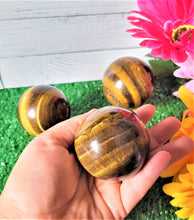 Load image into Gallery viewer, Genuine Tiger Eye Crystal Sphere Crystal Ball with sphere stand
