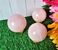 Load image into Gallery viewer, Genuine Rose Quartz Crystal Sphere Crystal Ball with sphere stand
