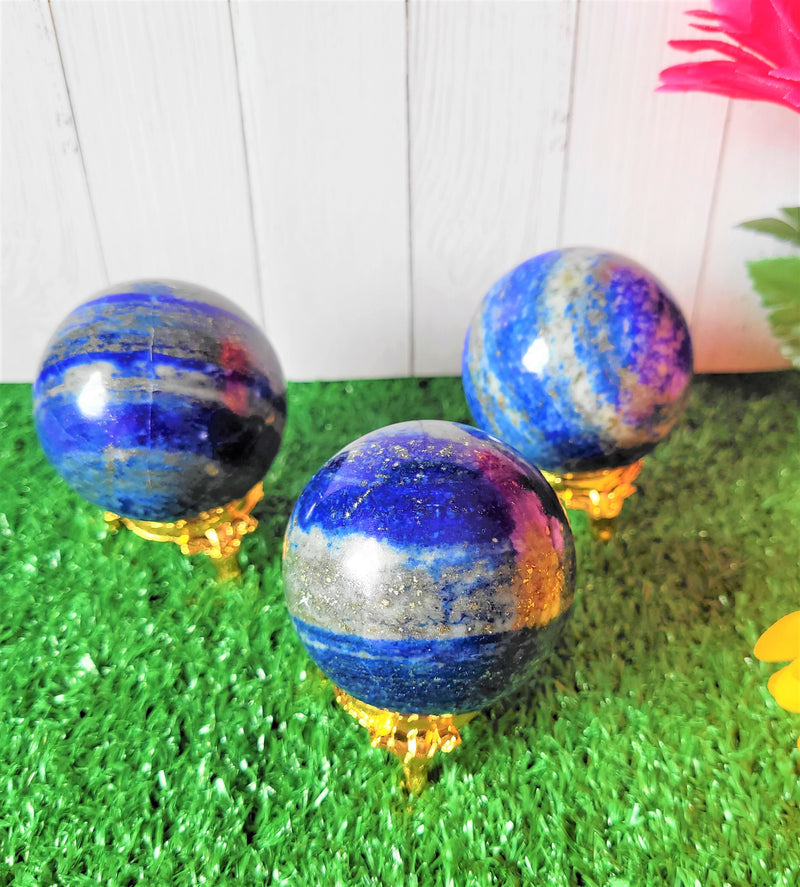 Lapis Lazuli Crystal Ball Crystal Sphere with sphere stand Healing Crystal Spheres Healing Stones Crystal Decor