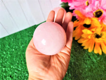 Load image into Gallery viewer, Genuine Rose Quartz Crystal Sphere Crystal Ball with sphere stand
