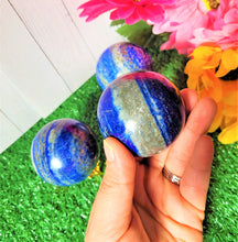 Load image into Gallery viewer, Genuine Lapis Lazuli Crystal Sphere Crystal Ball with sphere stand