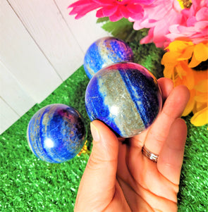 Lapis Lazuli Crystal Ball Crystal Sphere with sphere stand Healing Crystal Spheres Healing Stones Crystal Decor