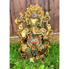 Load image into Gallery viewer, Large Lord Ganesha Statue Figurine Idol Meditation Home Decor - 16&quot; God Ganesha Idol Murti Sculpture Calm Peaceful Temple Home Decor - sevenzings
