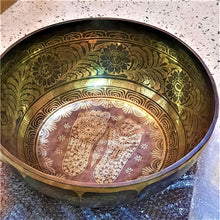 Load image into Gallery viewer, Large Nepali Singing Bowl 20&quot; Tibetan Sound Bowl Handmade Meditation Mindfulness Chakra Balance Healing Therapy Sound Bowl Sound Bath - sevenzings
