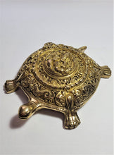 Load image into Gallery viewer, Brass Tortoise Statue feng shui Vastu Lord Ganesha Engraved