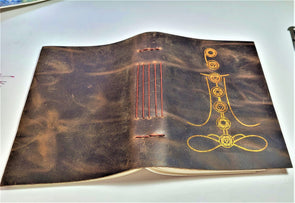 Hand Bound 7 Chakra Leather Journal Notebook Junk Journal Manifestation Dream Journal Bullet Journal Chakra Healing Diary