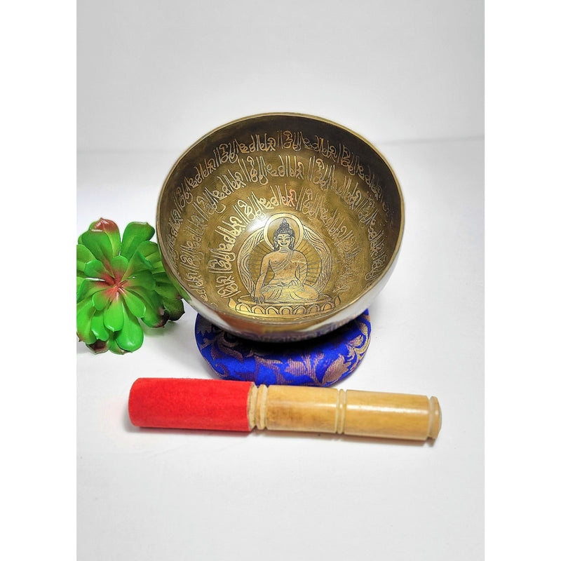 Tibetan Singing Bowl Buddha Bowl - Handmade Meditation Mindfulness Chakra Balance Healing Therapy Sound Bowl - sevenzings