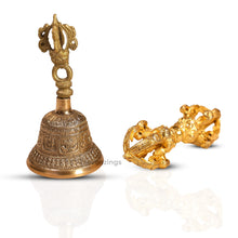 Load image into Gallery viewer, Small Tibetan Singing Bell with Dorje -Prayer Bells
