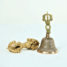 Load image into Gallery viewer, Small Tibetan Singing Bell with Dorje -Prayer Bells
