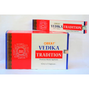 Orkay Vedika Natural Traditional Incense - Pack of 12 - 15 gm each (Total 180 Meditation Incense Sticks) - sevenzings