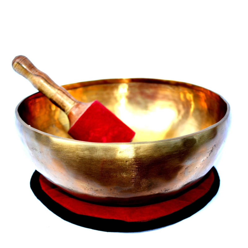 10" - 14" Large Hand Hammered Tibetan Singing Bowl Healing Sound Therapy - sevenzings
